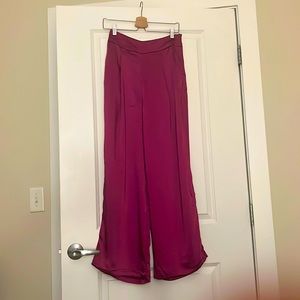 Satin wide leg pant